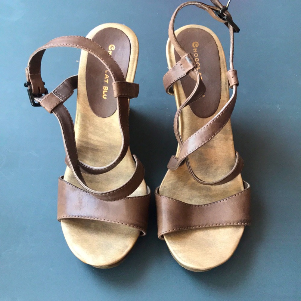 Chocolat Blu Wedge Sandals